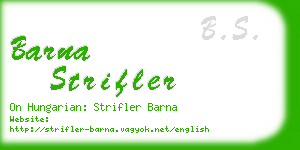 barna strifler business card